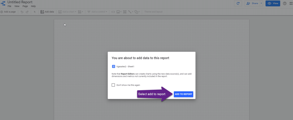 GDS-add -data-to-report