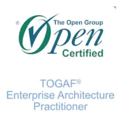 Certification badge for TOGAF Enterprise Architecture Practitioner
